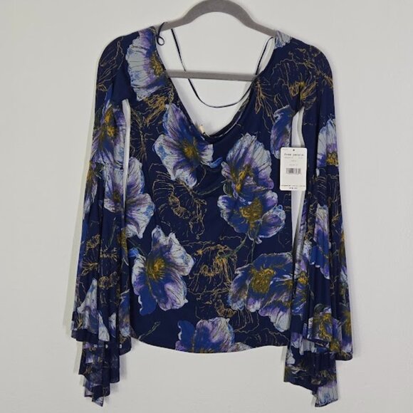 FREE PEOPLE WTF printed birds of paradise top Sz S NEW - Picture 8 of 11
